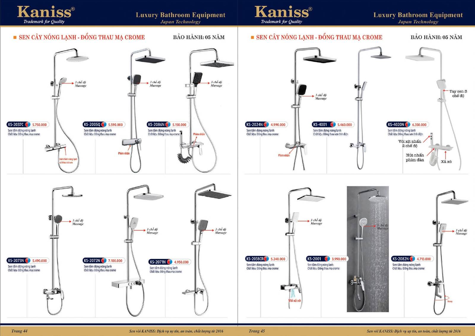 Bảng giá và Catalogue Thiết bị vệ sinh KANISS mới nhất 2025 /Page 23